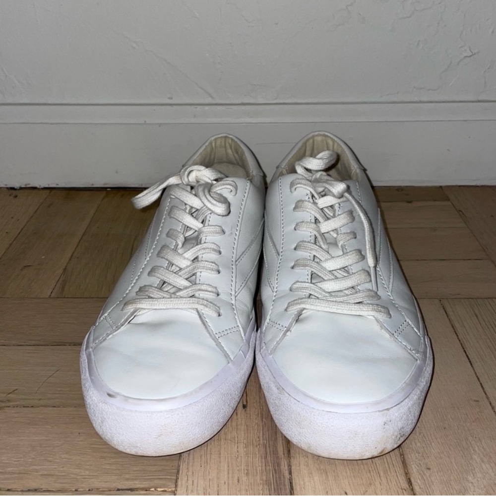 Madewell White Leather Sidewalk Low-Top Sneakers